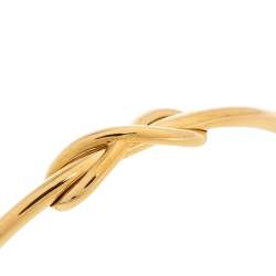 Pre Owned Tiffany & Co. Infinity 18k Yellow Gold Open Cuff Bracelet