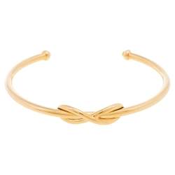 Pre Owned Tiffany & Co. Infinity 18k Yellow Gold Open Cuff Bracelet