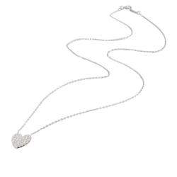 Pre Owned Tiffany & Co. Heart Shaped 18K White Gold Diamond Necklace
