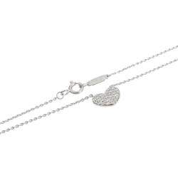 Pre Owned Tiffany & Co. Heart Shaped 18K White Gold Diamond Necklace