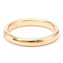 Pre Owned Tiffany & Co. Elsa Peretti 18K Rose Gold Diamond Ring EU 52