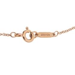 Pre Owned Tiffany & Co. Tiffany Enchant Key Diamond 18K Rose Gold Pendant Necklace