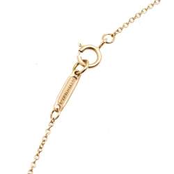 Pre Owned Tiffany & Co. Atlas Diamond 18k Rose Gold Open Pendant Necklace