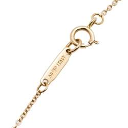 Pre Owned Tiffany & Co. Atlas Diamond 18k Rose Gold Open Pendant Necklace