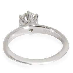 Pre Owned Tiffany & Co. Solitaire Engagement Platinum Diamond Ring EU 52