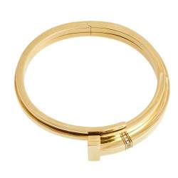 Pre Owned Tiffany & Co. Square Wrap Diamond 18K Yellow Gold Cuff Bracelet