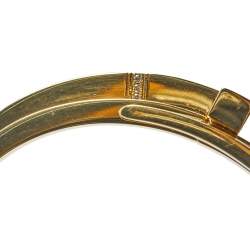 Pre Owned Tiffany & Co. Square Wrap Diamond 18K Yellow Gold Cuff Bracelet
