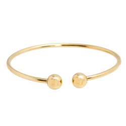 Pre Owned Tiffany & Co. HardWear Ball Wire 18K Yellow Gold Open Cuff Bracelet
