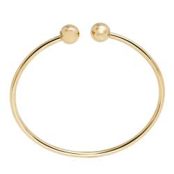 Pre Owned Tiffany & Co. HardWear Ball Wire 18K Yellow Gold Open Cuff Bracelet