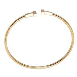 Pre Owned Tiffany & Co. T Wire Narrow 18K Yellow Gold Open Cuff Bracelet