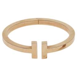 Pre Owned Tiffany & Co. Square 18k Yellow Gold Cuff Bracelet M