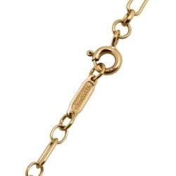 Pre Owned Tiffany & Co. Tiffany Key Diamond 18K Yellow Gold Pendant Necklace