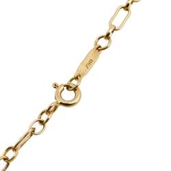Pre Owned Tiffany & Co. Tiffany Key Diamond 18K Yellow Gold Pendant Necklace