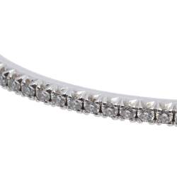 Pre Owned Tiffany & Co. Tiffany Metro Diamond 18k White Gold Hinged Bangle Bracelet