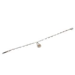 Pre Owned Tiffany & Co. Silver 18K Rose Gold Round Lock Charm Bracelet