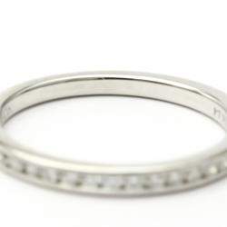 Pre Owned Tiffany & Co. Half Eternity Wedding Band Platinum Diamond Ring EU 52