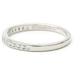 Pre Owned Tiffany & Co. Half Eternity Wedding Band Platinum Diamond Ring EU 52