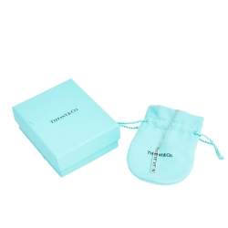 Pre Owned Tiffany & Co. Atlas Diamond 18k White Gold Open Bar Pendant Necklace