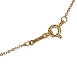 Pre Owned Tiffany & Co. Paloma Picasso Olive Leaf Amethyst 18K Yellow Gold Pendant Necklace