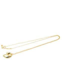 Pre Owned Tiffany & Co. Double Teardrop 18K Yellow Gold Necklace
