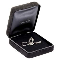 مملوكة مسبقًا Tiffany & Co. Infinity Diamond & Platinum Pendant Chain Necklace
