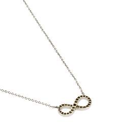مملوكة مسبقًا Tiffany & Co. Infinity Diamond & Platinum Pendant Chain Necklace