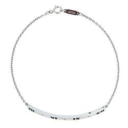 Pre Owned Tiffany & Co. Atlas Pierced Diamond 18K White Gold Bracelet