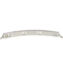 Pre Owned Tiffany & Co. Atlas Pierced Diamond 18K White Gold Bracelet