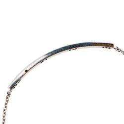 Pre Owned Tiffany & Co. Atlas Pierced Diamond 18K White Gold Bracelet