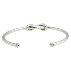 مملوكة مسبقًا Tiffany & Co. Infinity Diamond 18K White Gold Open Cuff Bracelet