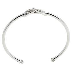 مملوكة مسبقًا Tiffany & Co. Infinity Diamond 18K White Gold Open Cuff Bracelet