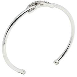 مملوكة مسبقًا Tiffany & Co. Infinity Diamond 18K White Gold Open Cuff Bracelet