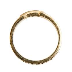 Pre Owned Tiffany & Co. Atlas 3 Diamonds 18K Rose Gold Band Ring Size 54