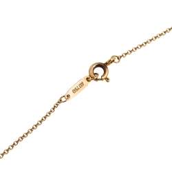 Pre Owned Tiffany & Co. Crown Key Diamond 18k Rose Gold Pendant Necklace