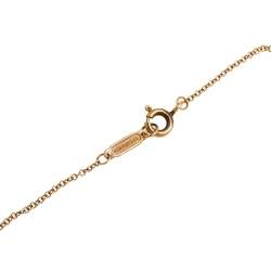 Pre Owned Tiffany & Co. Crown Key Diamond 18k Rose Gold Pendant Necklace