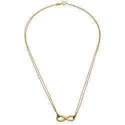 Pre Owned قلادة تيفاني & كو. إينفينيتي دلاية سلسلة مزدوجة ذهب أصفر عيار 18 