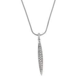 Pre Owned Tiffany & Co. Diamond Feather 18K White Gold Pendant Necklace