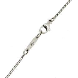 Pre Owned Tiffany & Co. Diamond Feather 18K White Gold Pendant Necklace