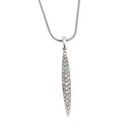 Pre Owned Tiffany & Co. Diamond Feather 18K White Gold Pendant Necklace