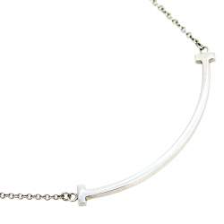 Pre Owned Tiffany & Co. Tiffany T Smile 18k White Gold Pendant Necklace