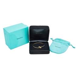 Pre Owned Tiffany & Co. City HardWear Ball Bypass 18k Yellow Gold Bracelet