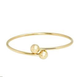 Pre Owned Tiffany & Co. City HardWear Ball Bypass 18k Yellow Gold Bracelet