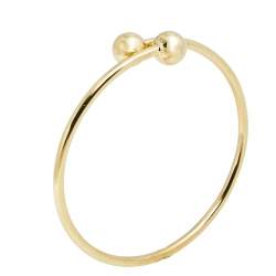 Pre Owned Tiffany & Co. City HardWear Ball Bypass 18k Yellow Gold Bracelet