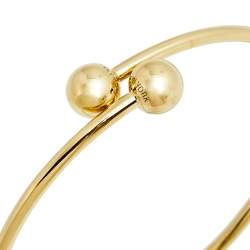 Pre Owned Tiffany & Co. City HardWear Ball Bypass 18k Yellow Gold Bracelet