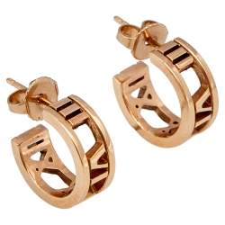 Pre Owned Tiffany & Co. Atlas 18k Rose Gold Earrings