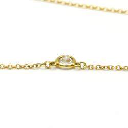 Pre Owned Tiffany & Co. Else Peretti Diamond By The Yard 18K Yellow Gold Diamond Necklace