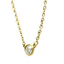 Pre Owned Tiffany & Co. Else Peretti Diamond By The Yard 18K Yellow Gold Diamond Necklace