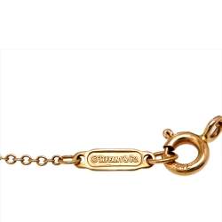 Pre Owned Tiffany & Co. Mini Heart Key 18K Rose Gold Pendant Necklace