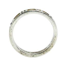 Pre Owned Tiffany & Co. Atlas Sterling Silver Band Ring Size 53