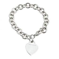Pre Owned Tiffany & Co. Return to Tiffany Sterling Silver Heart Tag Bracelet